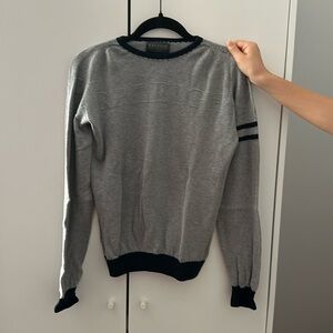 Raleigh Denim Workshop Gray Sweater with Navy Size XS